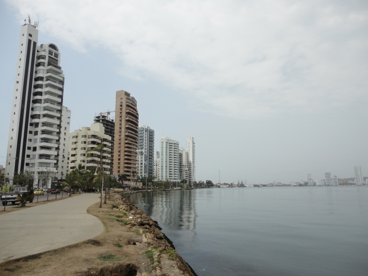 a Bahia de Cartagena, no bairro de Boca Grande